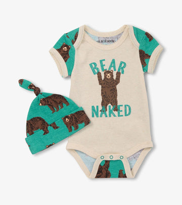 Little Blue house Baby Boys Brown Bears Bodysuit & Hat